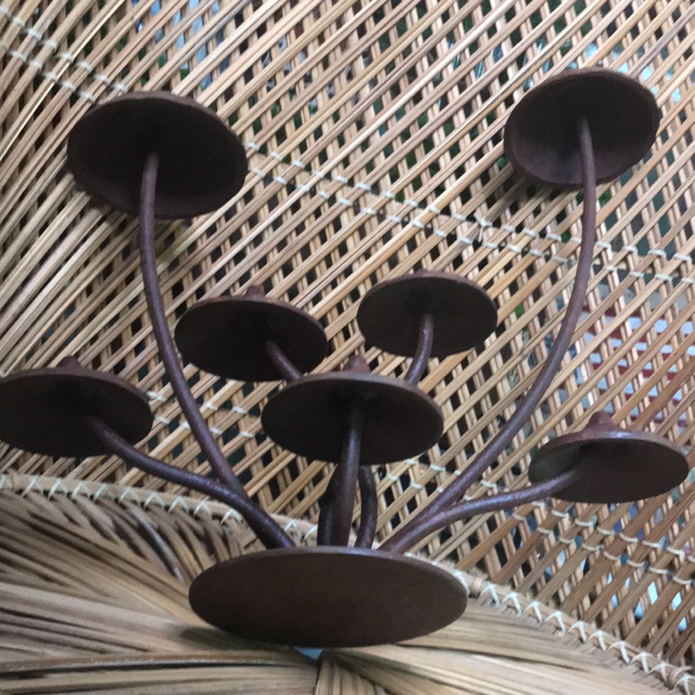 Anthropologie Whimsical Rustic Patina Iron Multiple Mushroom Tabletop Decor 🍄 - Picture 6 of 16